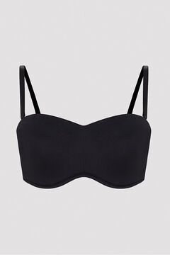 Womensecret Black underwired strapless bra noir