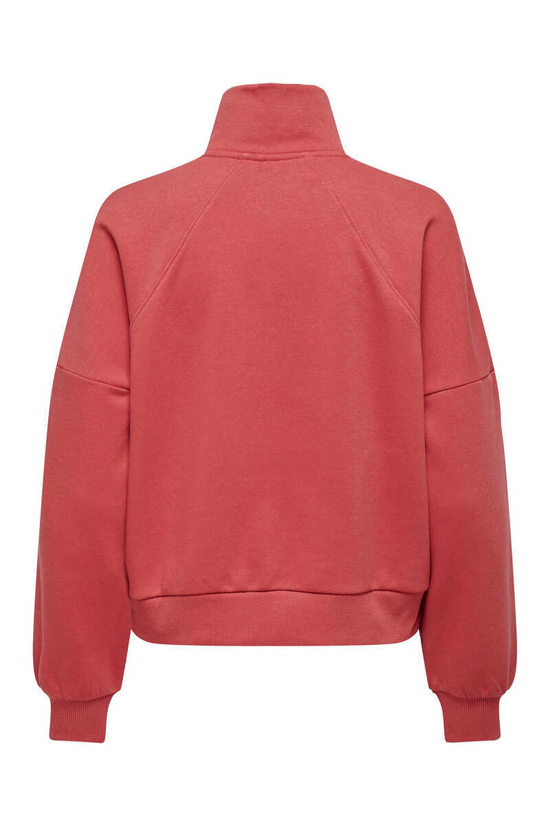 Womensecret Sweatshirt cropped com gola alta vermelho