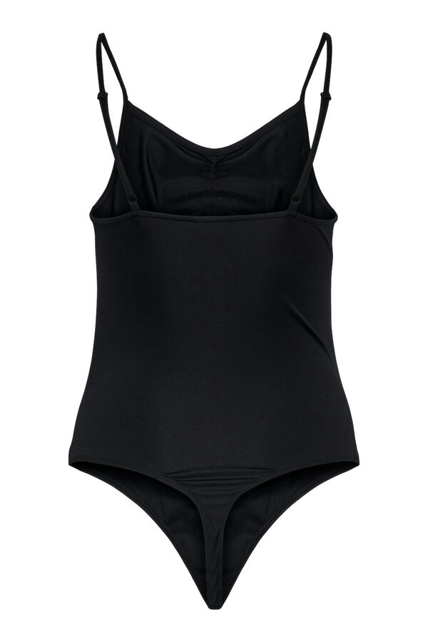 Womensecret straps bodysuit with gathered detail black