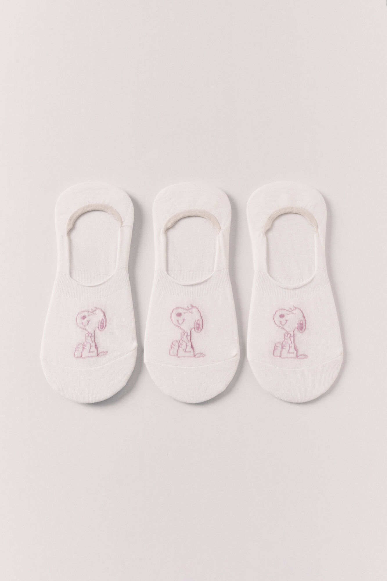 Women'secret Snoopy print 3-pack no-show socks