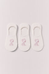 Women'secret Snoopy print 3-pack no-show socks grey
