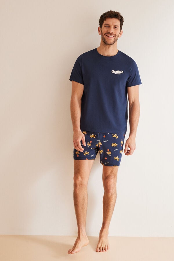 Womensecret Men's 100% cotton Garfield pyjamas blue