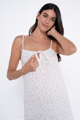 Ohma! Camis&oacute;n premam&aacute; de plumetti estampado blanco