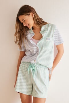 Womensecret Pijama camisero 100% algodón multicolor estampado