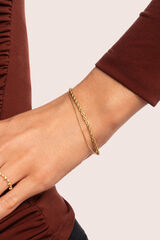 Singularu Nautic Steel vergoldetes Armband mit Print