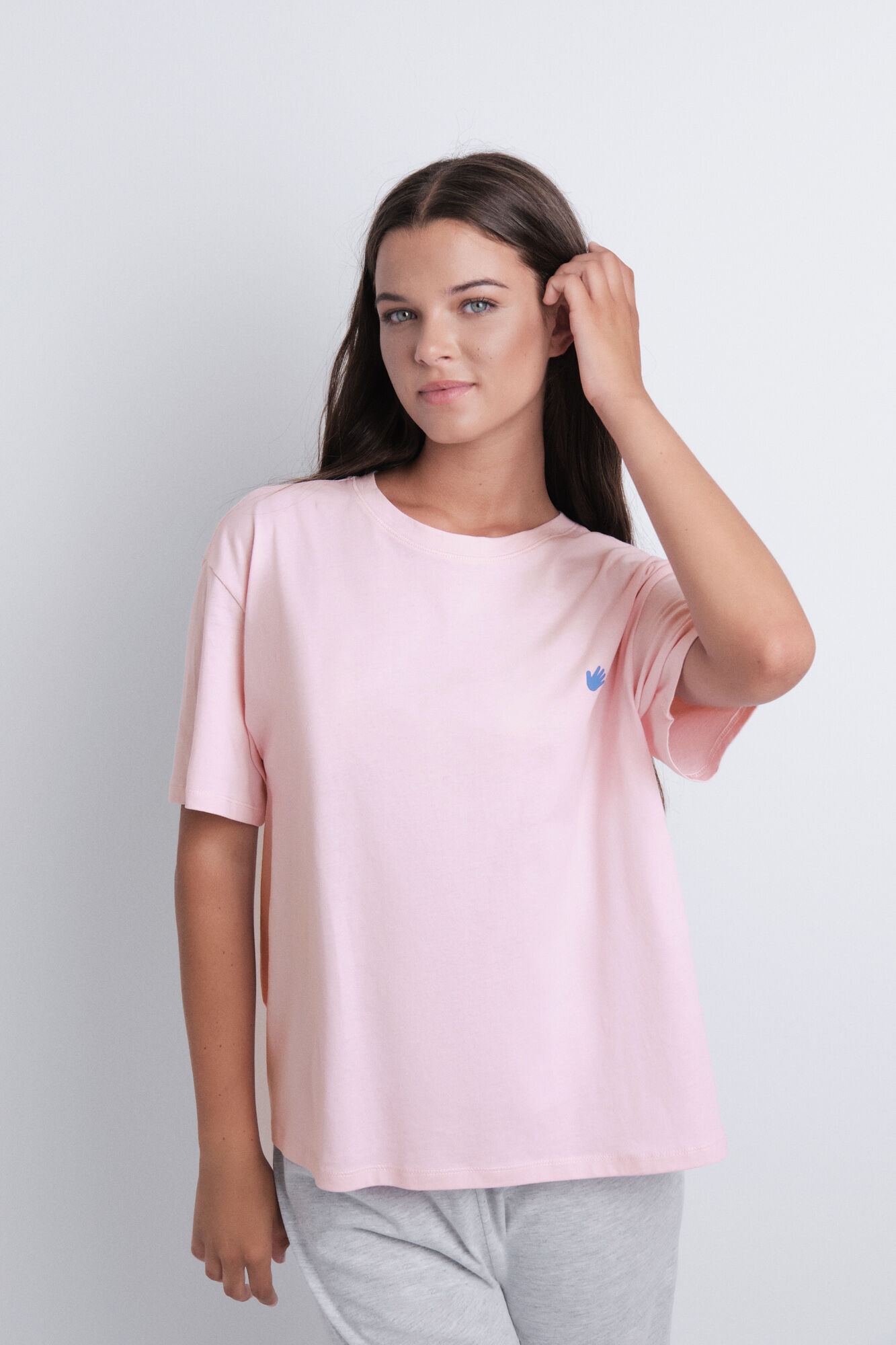 HI&BYE Pink print cotton pyjamas