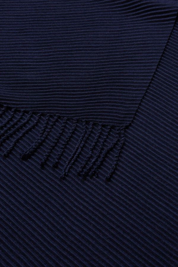 Vilanova Pleated rectangular blanket bleu