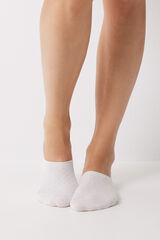 Womensecret Chaussettes invisibles blanches avec flèches blanc