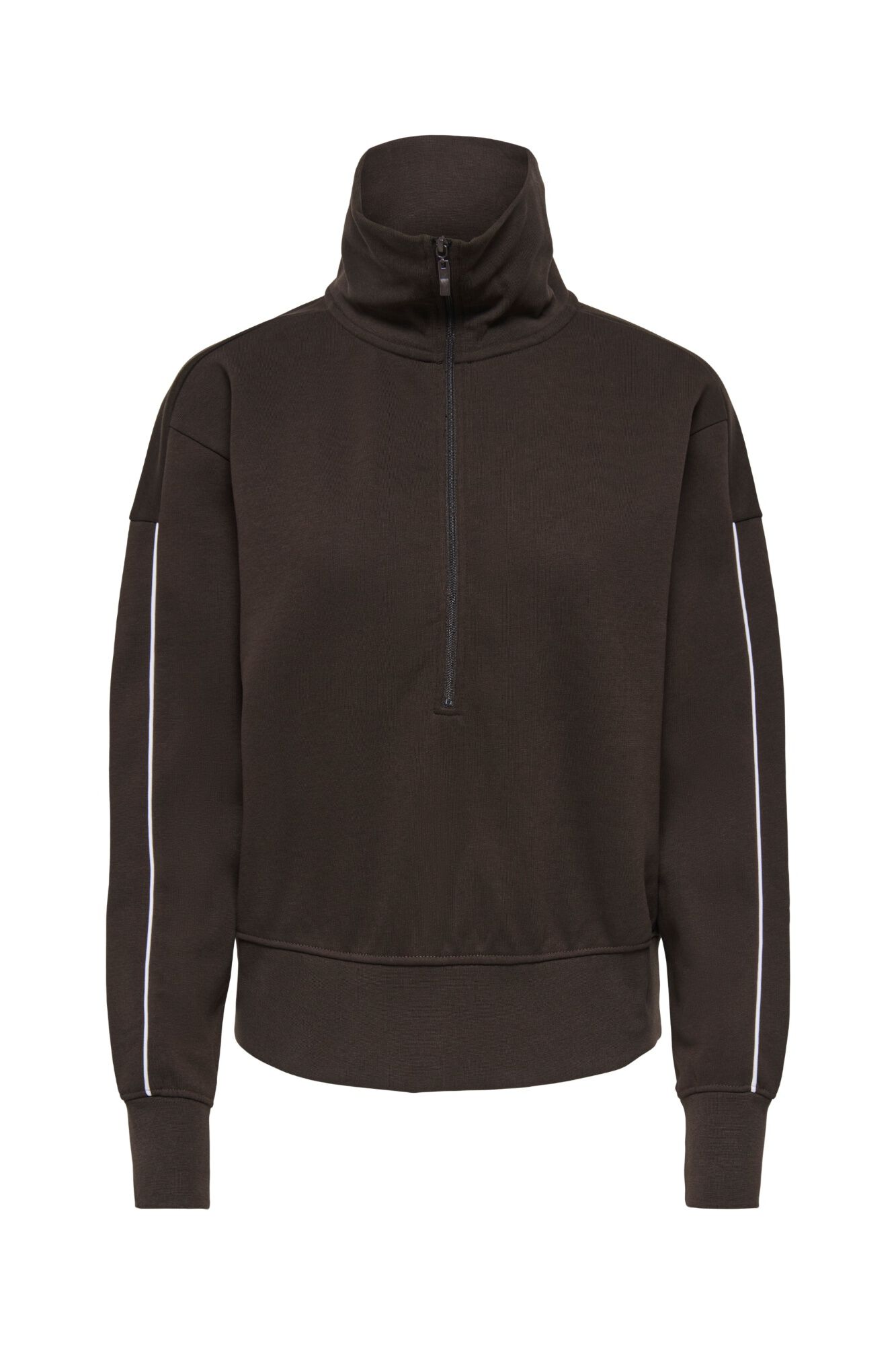 Only Play Gef&uuml;ttertes Sweatshirt mit Stehkragen und halbem Rei&szlig;verschluss