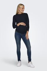 Only Maternity Skinny maternity jeans with high belly blue
