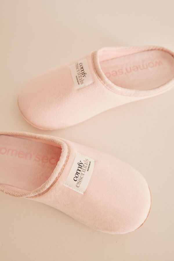 Womensecret Pink slippers with removable insoles pink