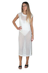 Kbas Vestido crochet poliester blanco