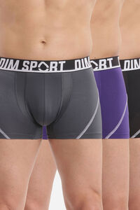 DIM Pack de 3 boxers desportivos em microfibra com malha respir&aacute;vel DIM