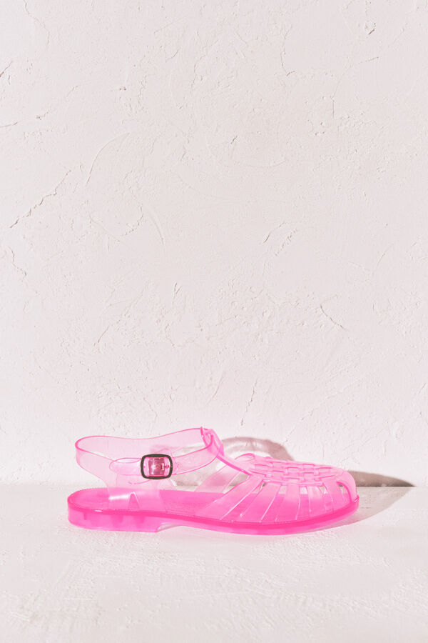 Women'secret Pink jelly fisherman sandals pink