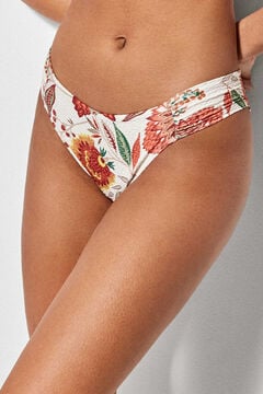 Womensecret Floral print bikini bottoms white