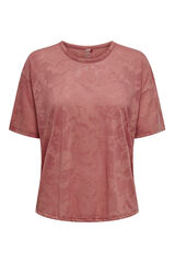 Only Play Camiseta t&eacute;cnica transparente de manga curta rosa