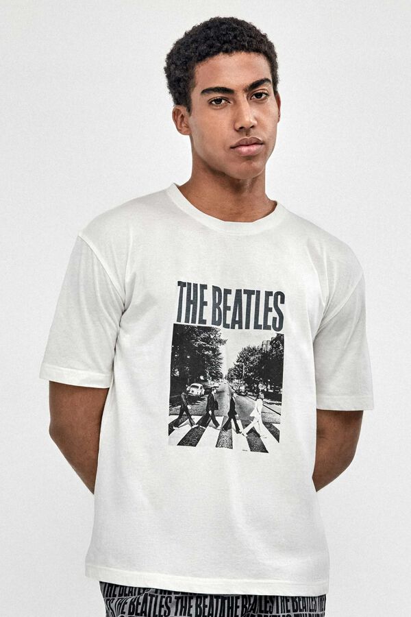 Gisela The Beatles print men's pyjamas white