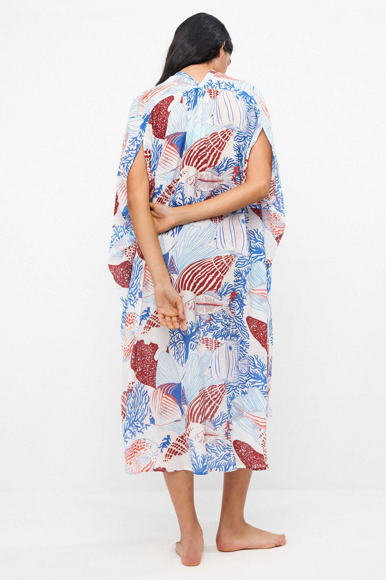 Gisela Kaftan mit maritimem Print