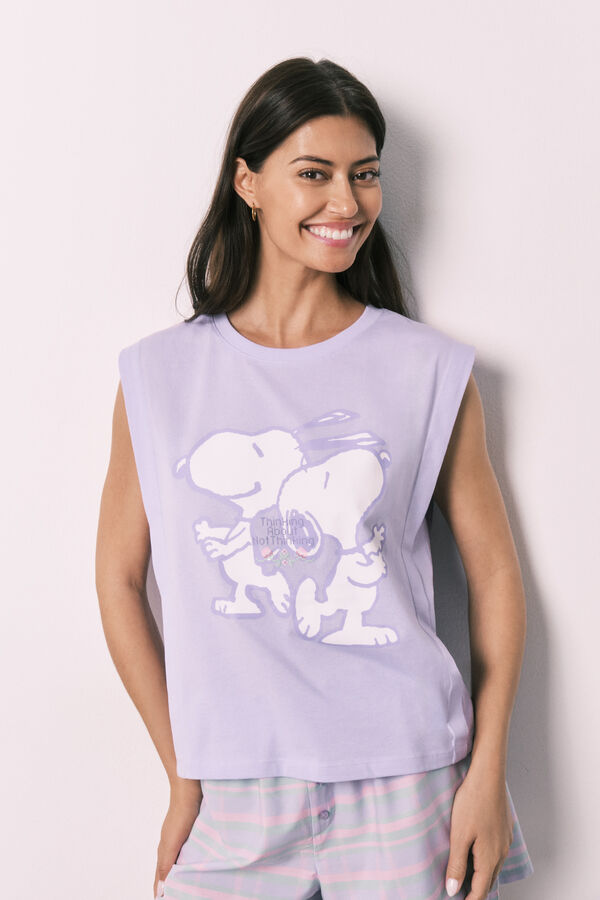 Women'secret Snoopy cotton short pyjamas pink