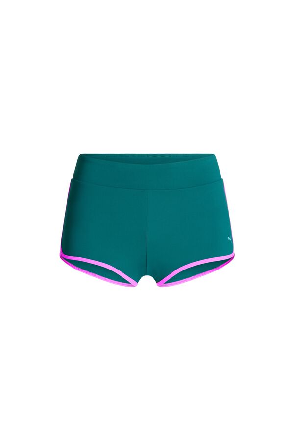 Modibodi Green super flow menstrual swimwear shorts PUMA beige