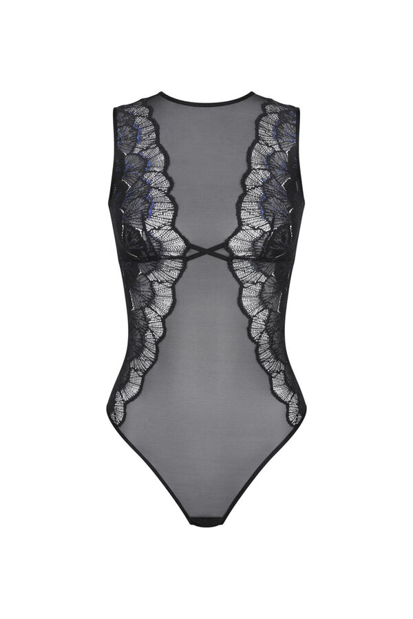 Triumph Body de renda  preto