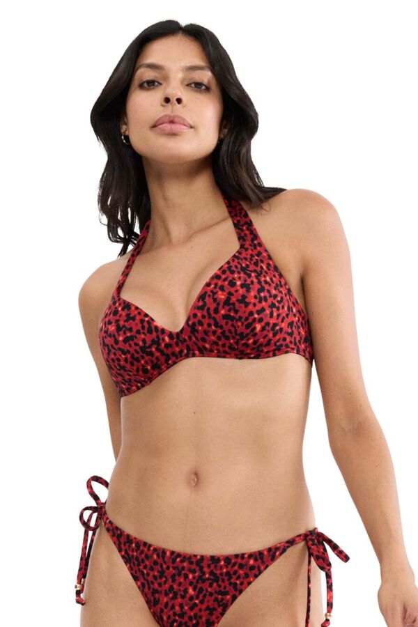 Triumph Top bikini halter push-up animal print estampado