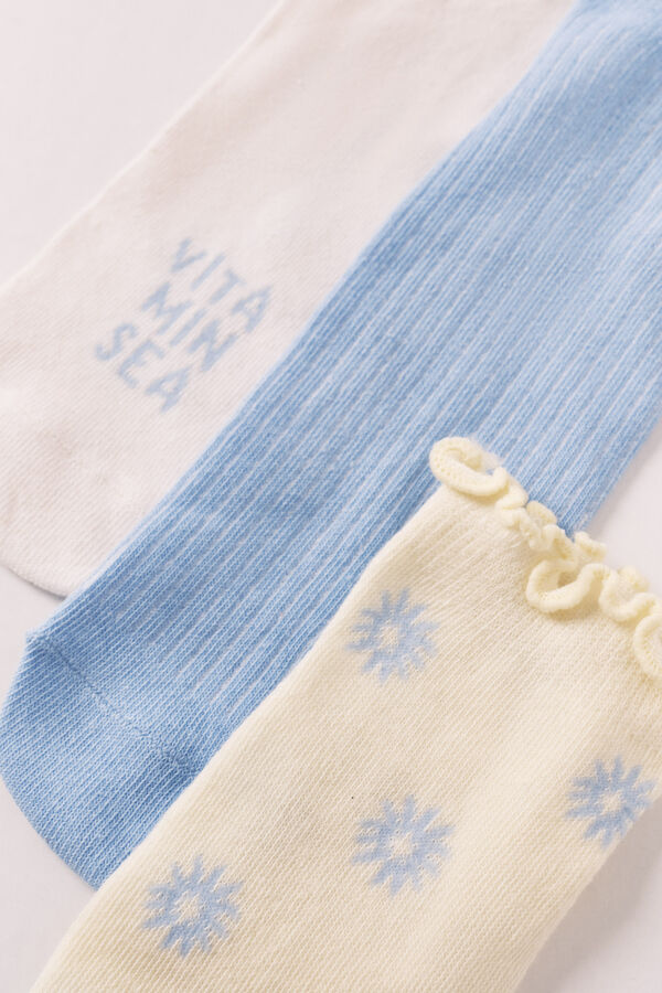 Women'secret Multicoloured printed short socks 3-pack printed