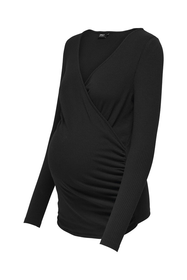 Womensecret Long-sleeved maternity top black