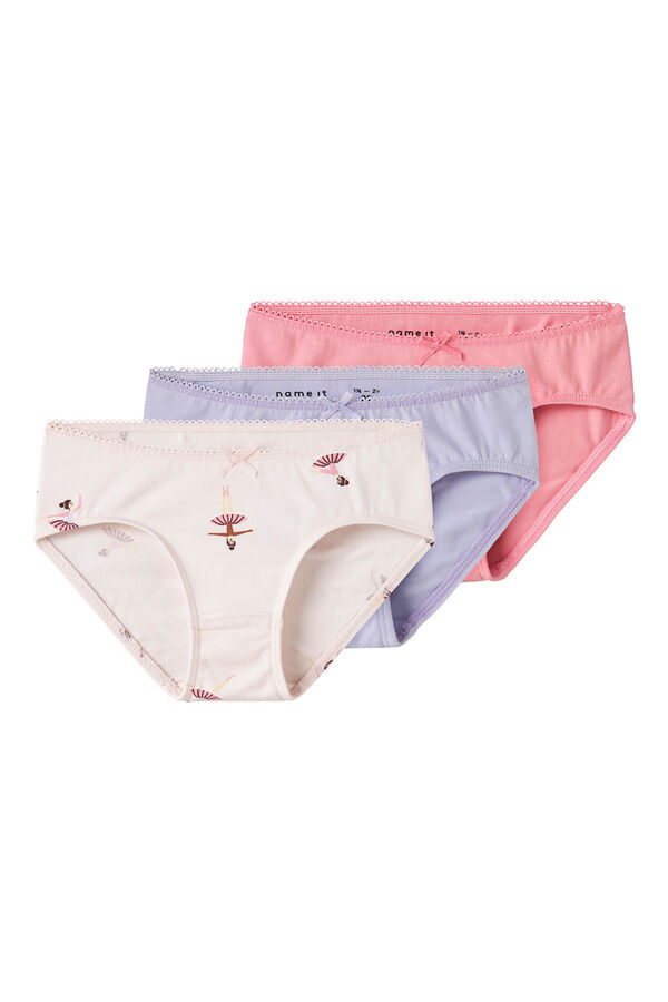 Name it 3-pack ballet-style panties pink
