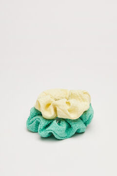 Womensecret Pack of 2 lime and blue scrunchies printed