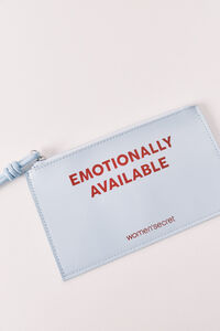 Women'secret Mini porte-monnaie en cuir verni bleu