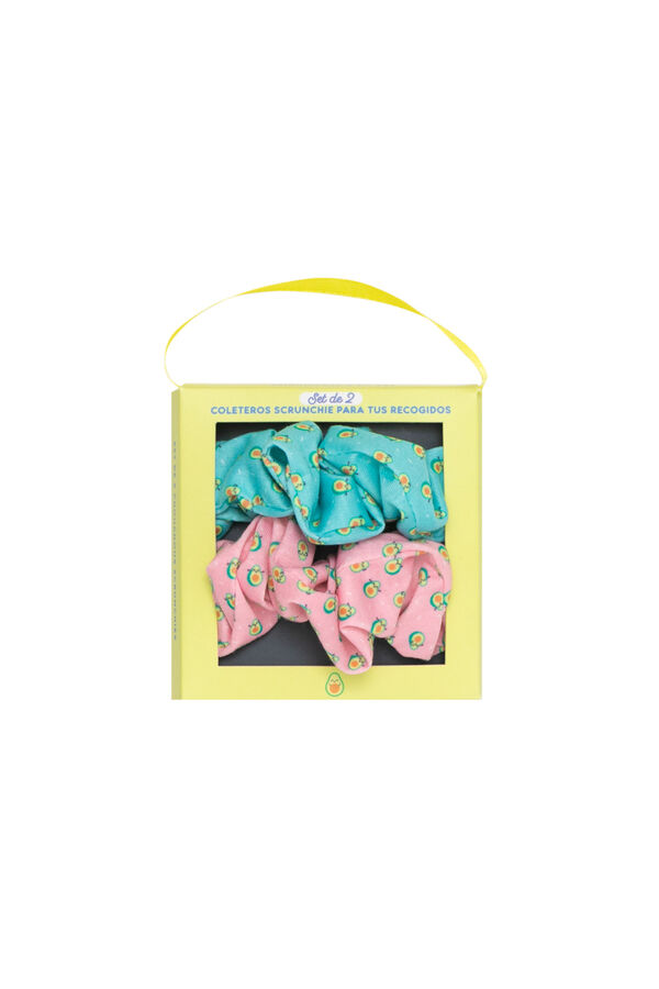 Womensecret Two-pack scrunchies - Avocado mit Print