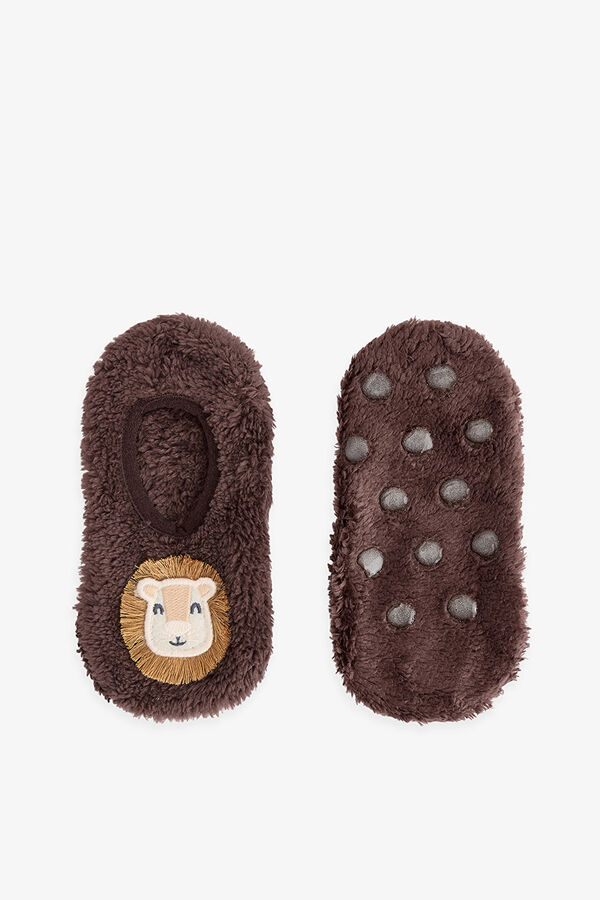 Penti Lion Non-Slip Sole Home Slippers For Boys nude