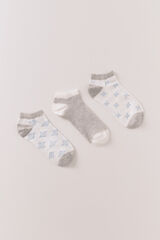 Women'secret Lot de 3 chaussettes courtes à imprimé méditerranéen imprimé