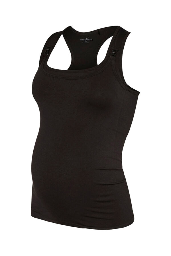 Mamalicious Top deportivo Maternity y lactancia negro