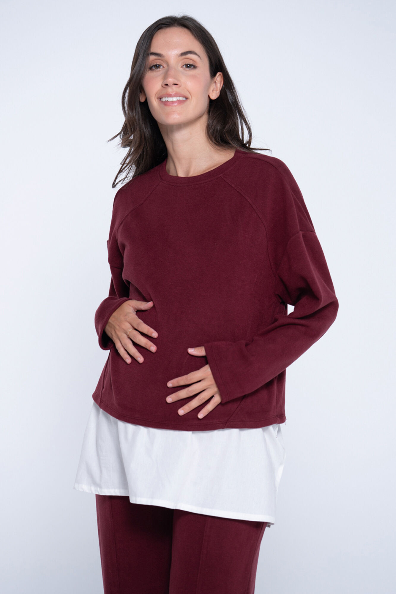 Ohma! Still-T-Shirt mit falschem Hemd