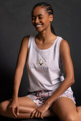 Admas Disney Sleeveless Short Pyjamas grey