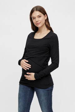 Womensecret Maternity nursing T-shirt black
