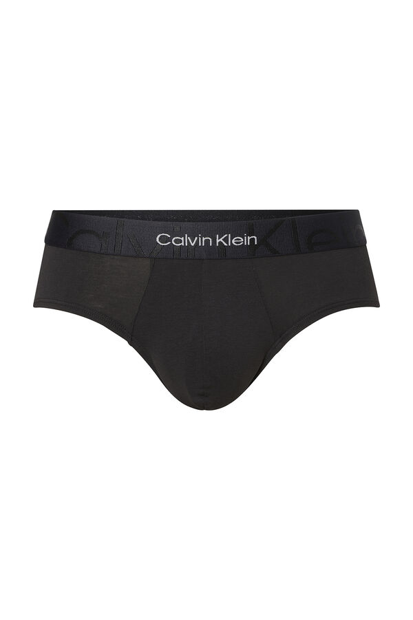Womensecret Briefs with embossed Calvin Klein Icon logo. noir