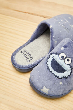 Womensecret 3D Cookie Monster velour slippers blue
