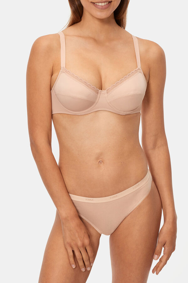 DIM Sujetador con aro de sujeci&oacute;n beige