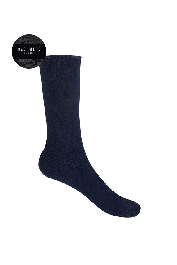 Punto Blanco Calcetines cortos de lana azul