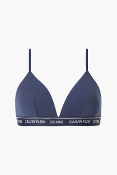 Womensecret Sujetador top triangular con cinturilla de Calvin Klein azul