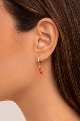Womensecret Chilli Enamel gold-plated single hoop earring rávasalt mintás