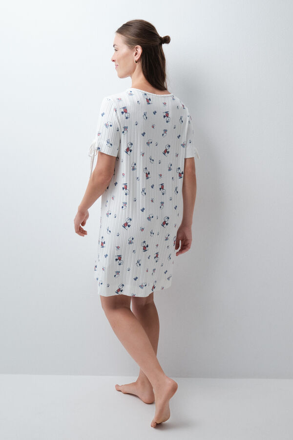 Women'secret Camis&oacute;n largo algod&oacute;n Snoopy marfil