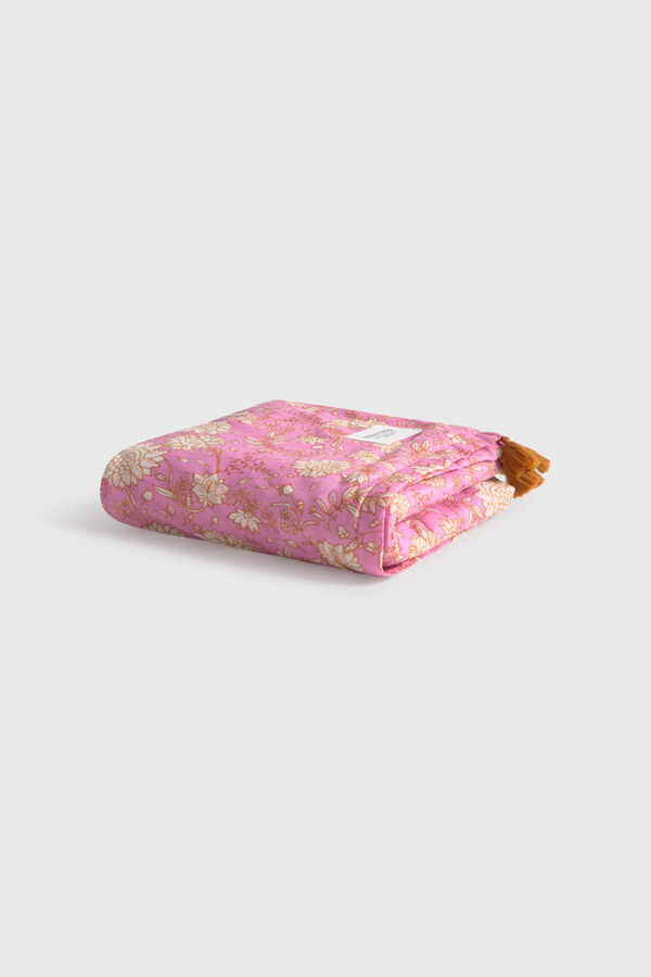 Textura Strandtuch aus Web- und Frotteestoff Rosa