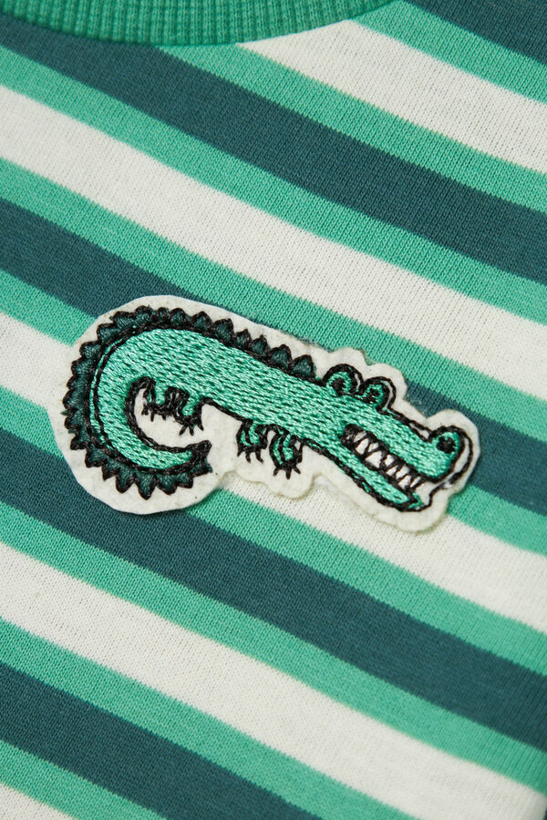 Womensecret T-shirt menino com detalhe crocodilo verde