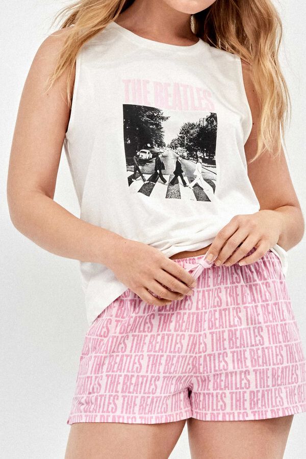 Gisela Pijama print colecci&oacute;n The Beatles blanco