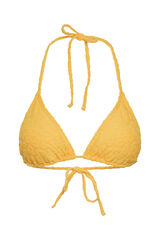 Womensecret Triangle bikini top. Double texture. Narančasta