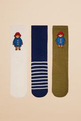Women'secret 3-pack cotton Paddington socks printed